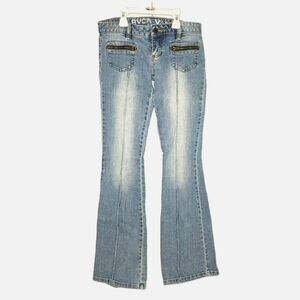 RVCA Collateral Denim Flare Jeans | Women's Size 25 | Light Wash